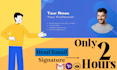 create minimal email signature with HTML CSS