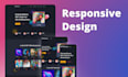 create modern responsive nft landing page and nft website