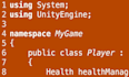 create csharp scripts for your projects in unity