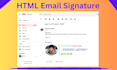 create a professional clickable HTML email signature