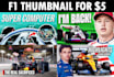 design youtube thumbnail for f1 channel