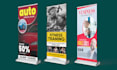 design roll up banner, pull up banner, trade show, backdrop