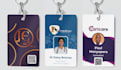 create a premium design for identity cards with lanyard
