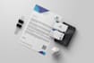 design editable business card, letterhead and invoice