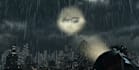 make cinematic sky batman signal logo intro