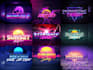 do 80s miami vice retro logo design