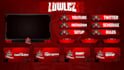 create dope animated twitch overlay, screen, panel, facecam