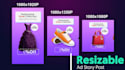 design premium instagram post, stories and ads