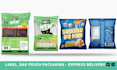 creative mylar bag, product packaging design, pouch design, label design