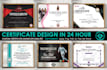 do professional certificate, diploma or custom certificate design