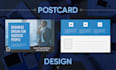 create modern promotional postcard design