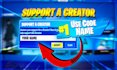 create cool fortnite support creator code animation