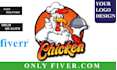 create a fast food logo , coffee, restaurant , bbq