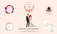 do custom wedding logo, beautiful initials, monogram, photography, signatures