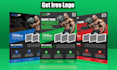 design  gym flyer, fitness flyer, game flyer and posters