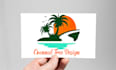 outstanding beach coconut tree logo with express delivery