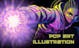 draw pop art anime pfp for profile picture, fanart, vtuber