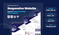 create professional modern html css landing page, website