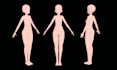 make low poly 3d character models for animation or games