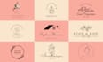 do elegant feminine botanical boho hand drawn logo design