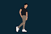 draw minimalist faceless vector portraits