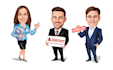 draw funny real estate caricature for you