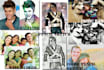 create 8 sketch photos