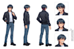 design anime style character sheets and original characters