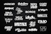 design dj, edm, producer, music, band logo in text style