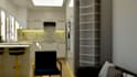 design kitchen interior in 3d and render