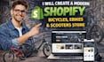 create a modern shopify store for bicycles, ebikes, and scooters