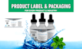 do product packaging box design, label, pouch, cbd, vape and cannabis packaging