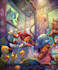 draw a digital cartoon illustration