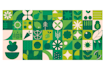 create seamless bauhaus pattern design, textile pattern