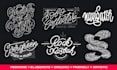 create stylish linear lettering in cursive, script, freehand
