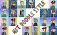 draw custom nft collection and meme coin art in doodle style