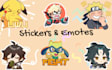 animate twitch and kick overlays, gaming  logo emotes