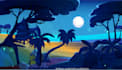 design flat 2d vector landscape illustrations
