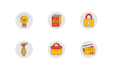 design doodle icon set for app and web