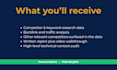 research SEO competitors and keywords to show where you can win