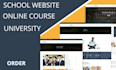 develop a professional school website, educational website, online course