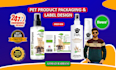 do professional pet product packaging and label designs