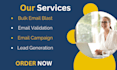 send bulk email blast email campaigns to targeted audience blast emails