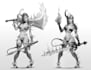 design characters for game art, card game, model sheets