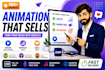 create professional 2d animated explainer and sales videos