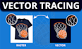convert raster to vector, logo to vector and vector tracing
