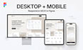 create landing page UI design and website template design