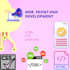 do front end web design in HTML CSS and javascript