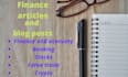 write articles and blog posts on finance and economics