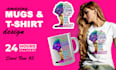 create eye catching t shirt and mug designs